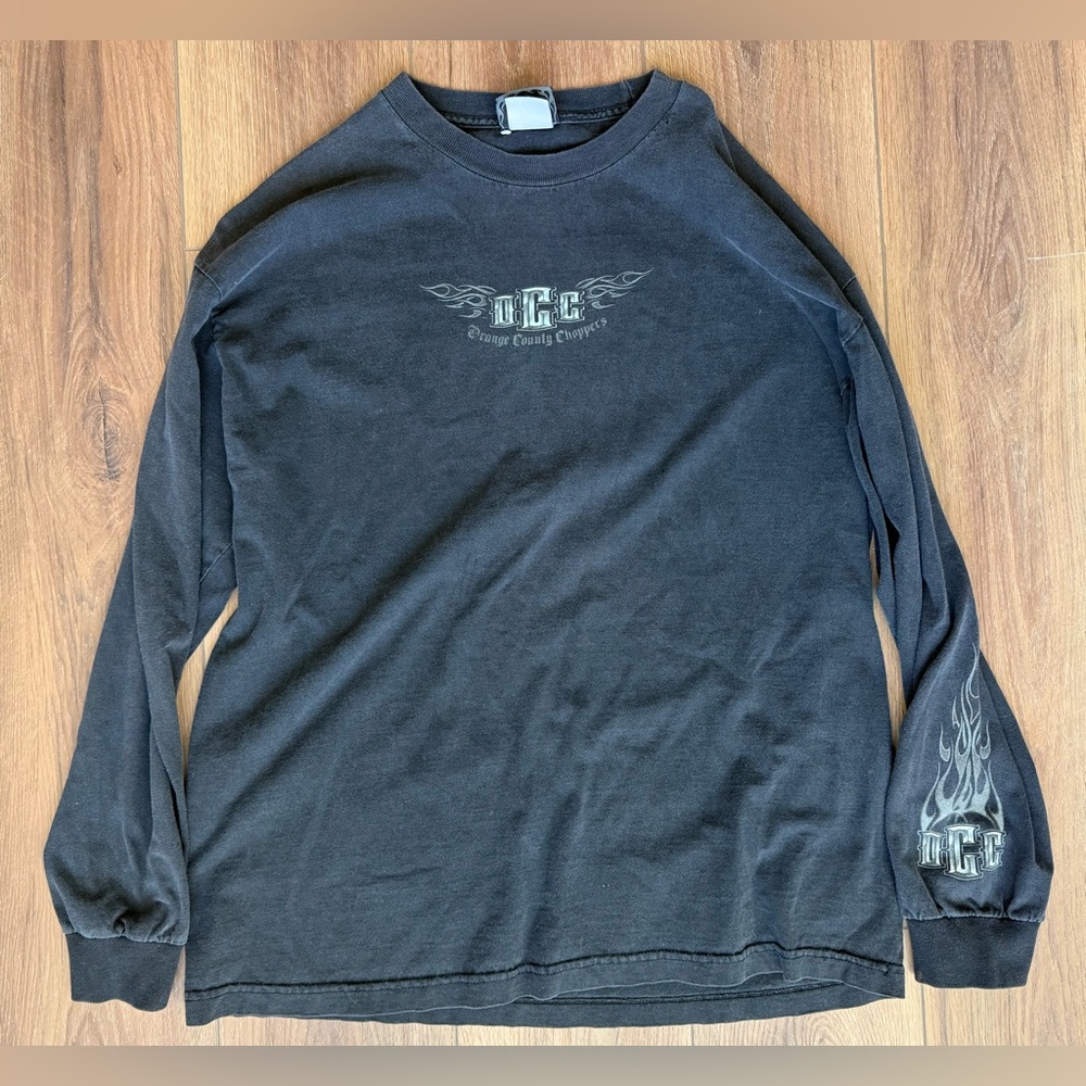 Orange County Choppers New‎ York Long Sleeve Men’s Large Flames Biker Y2K XL